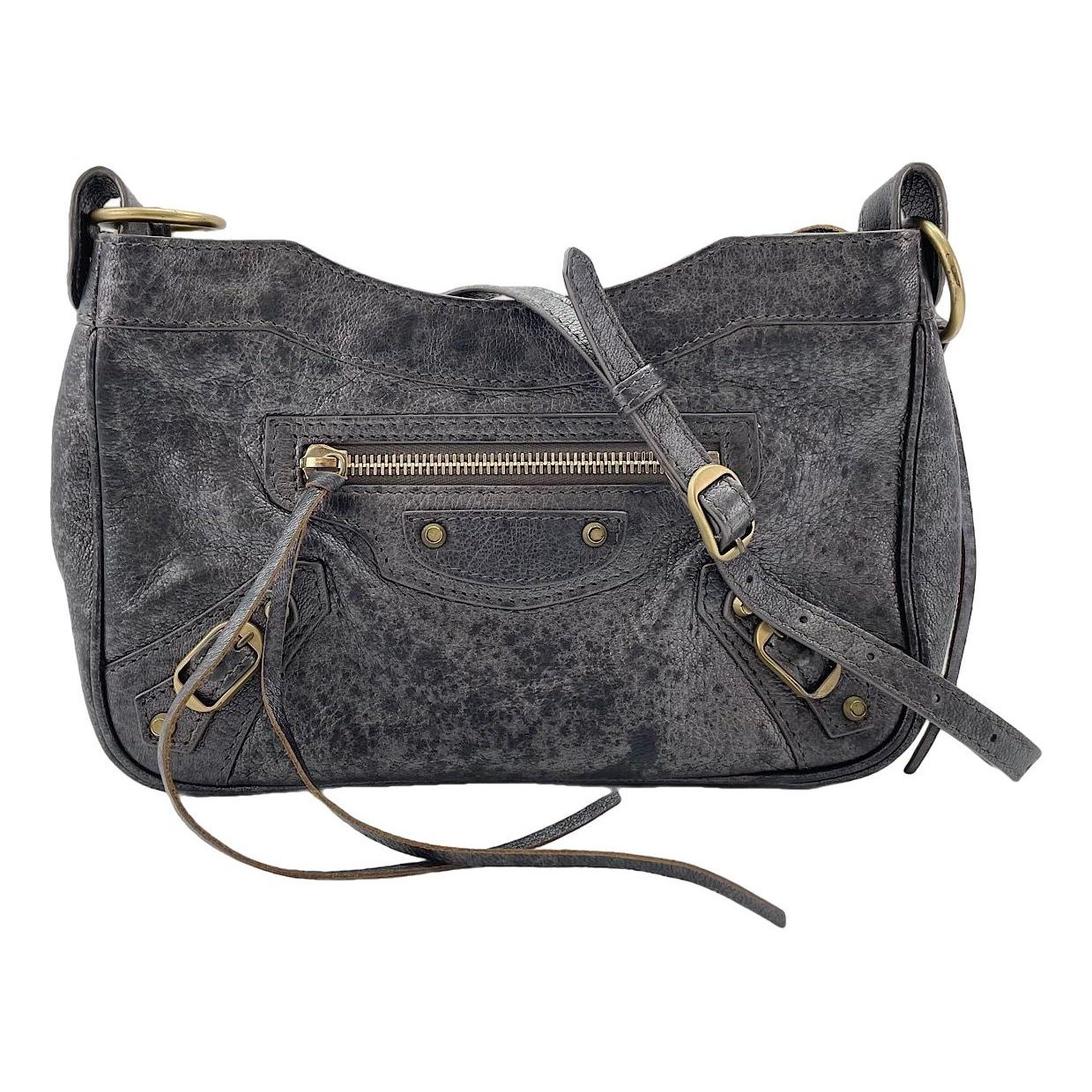 Hardware leather handbag