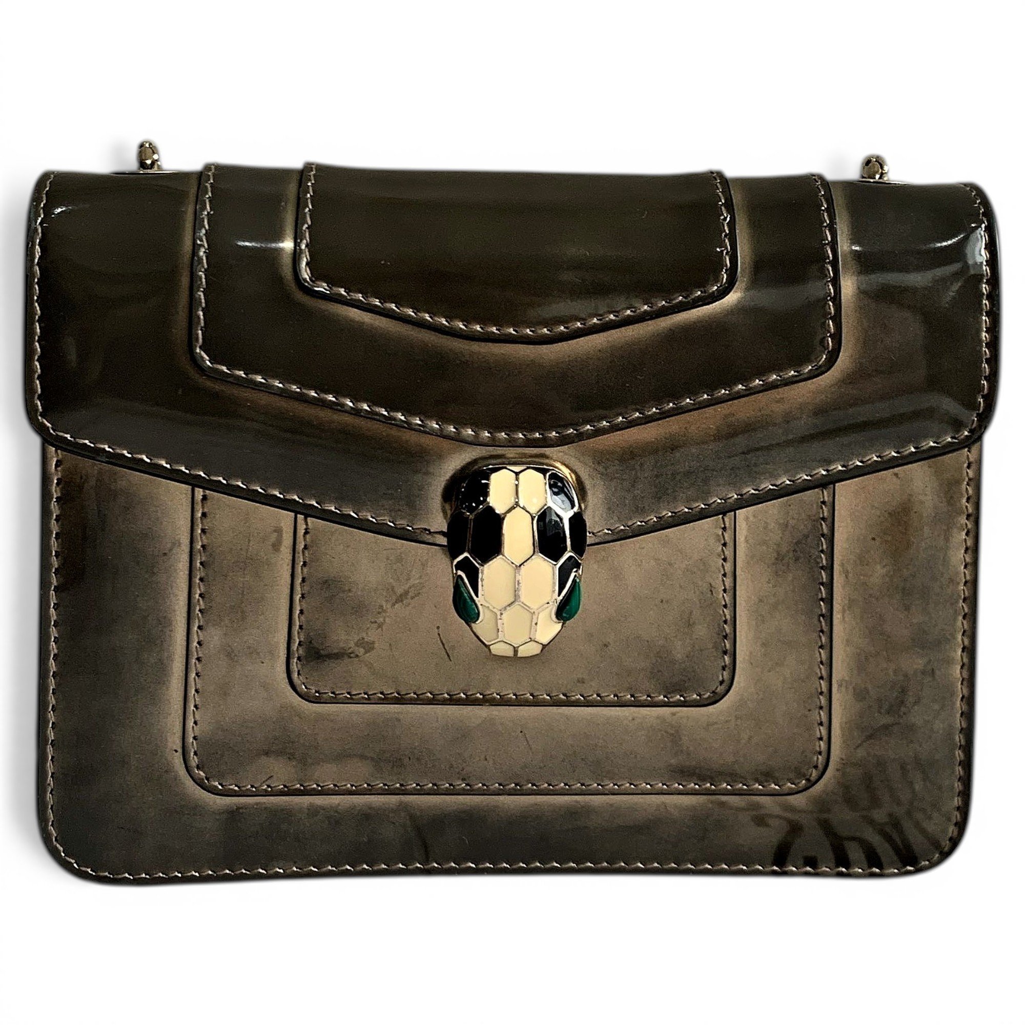Serpenti leather handbag