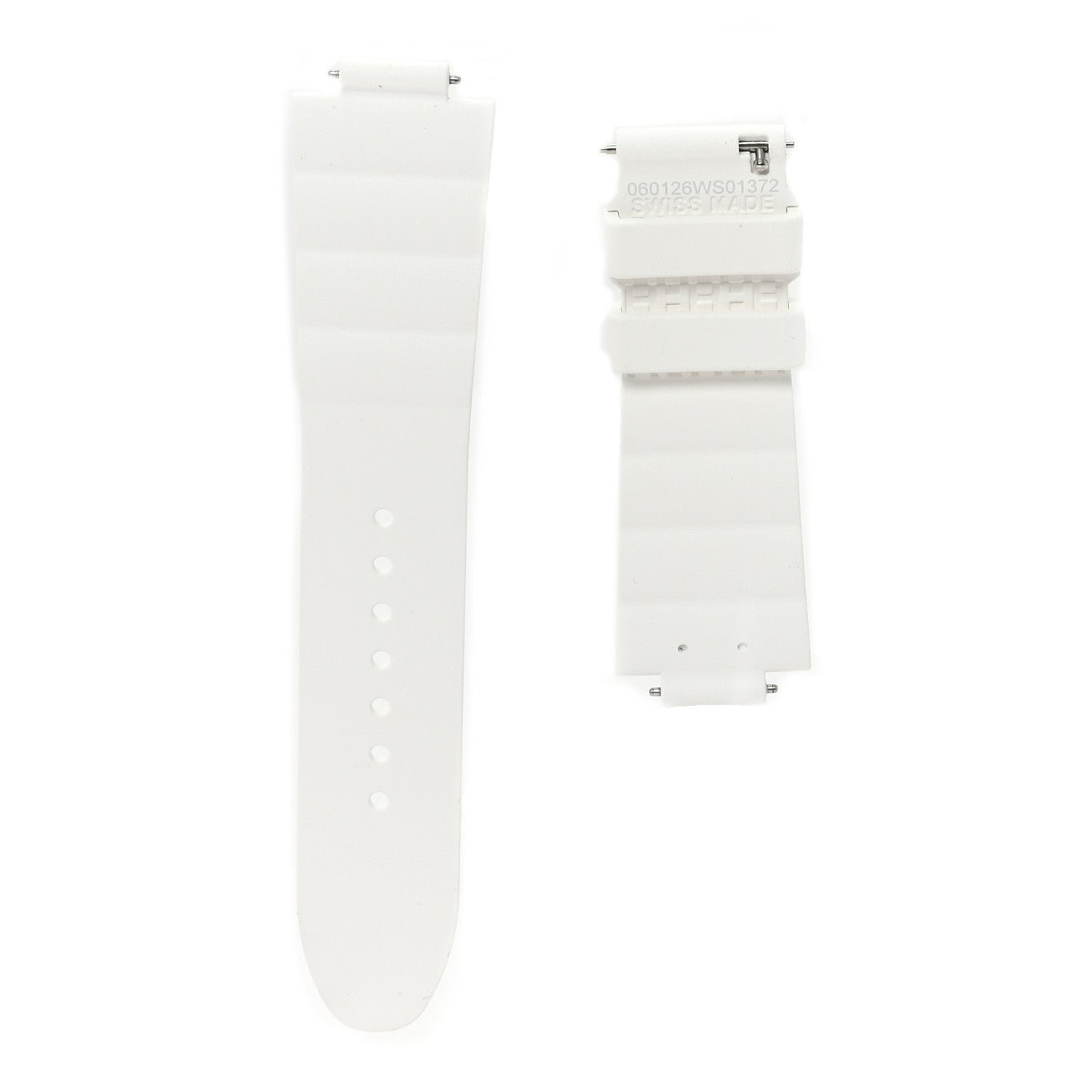 Hermes Hermes Rubber 36mm Large Cut Single Tour Band White