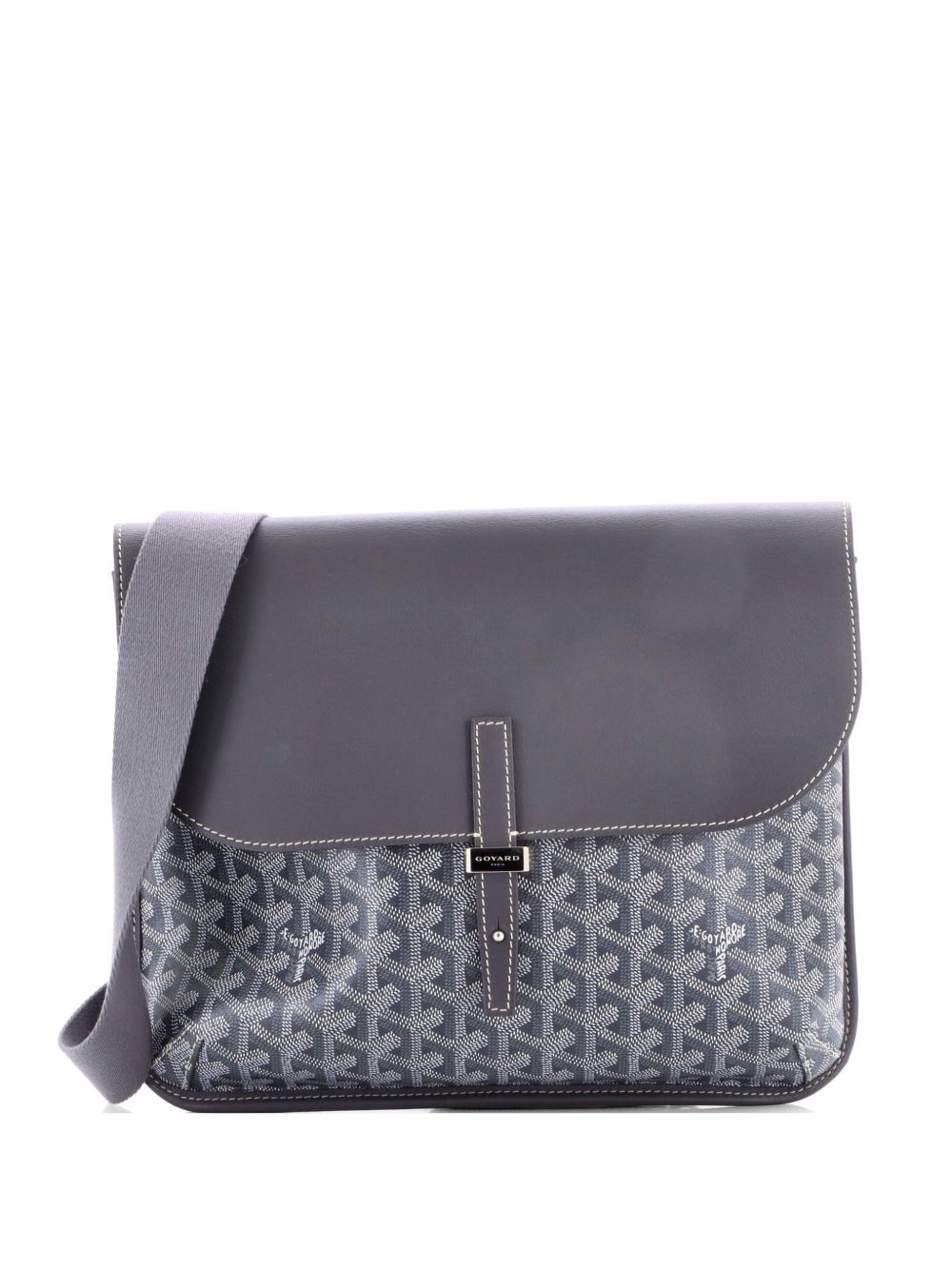 Coursier Messenger Bag Coated Canvas and Leather crossbody bag