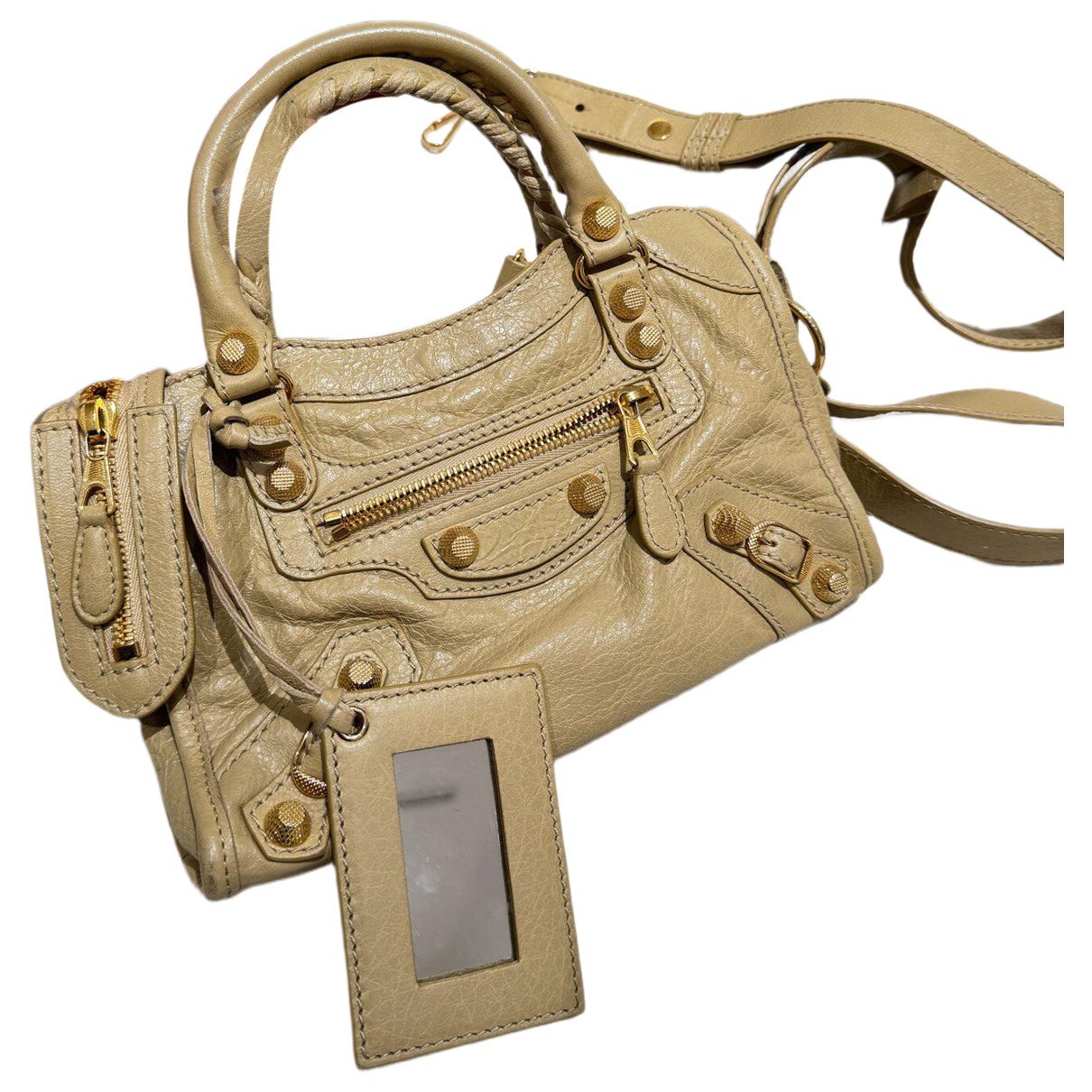 City leather handbag