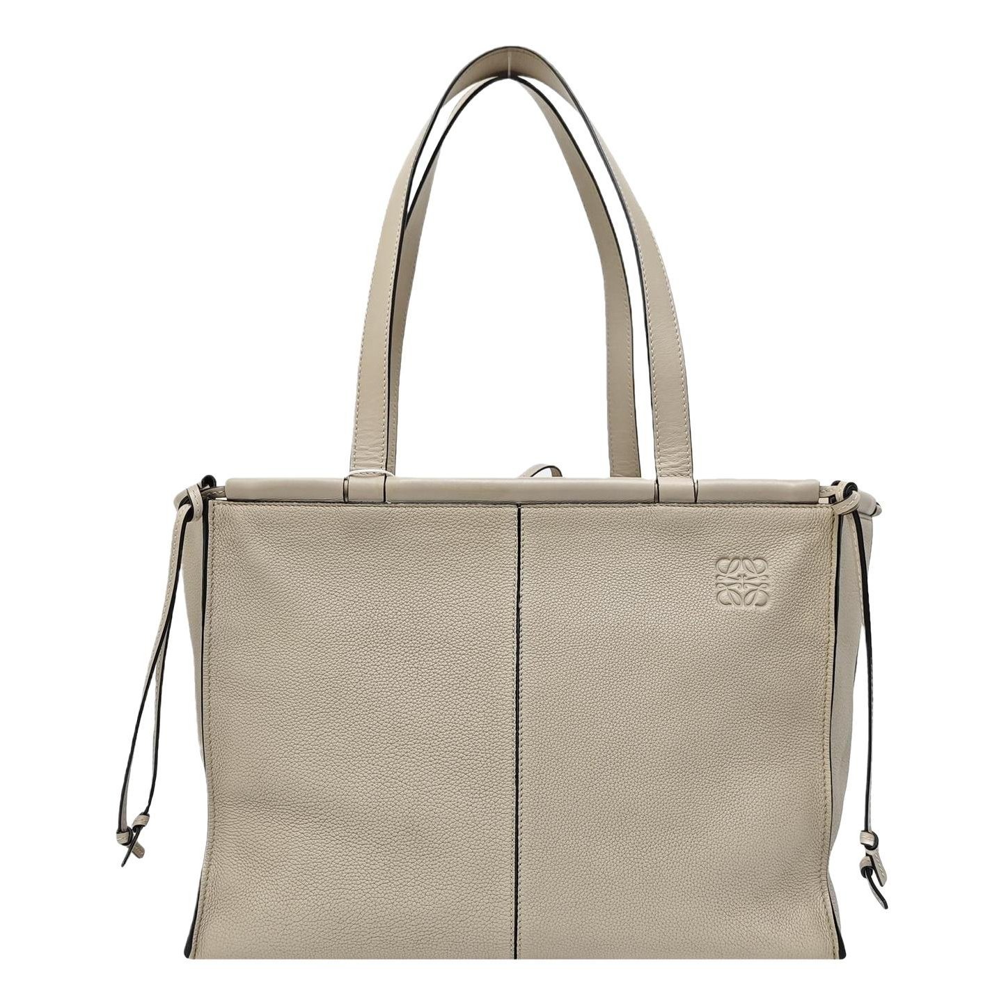 Cushion leather handbag