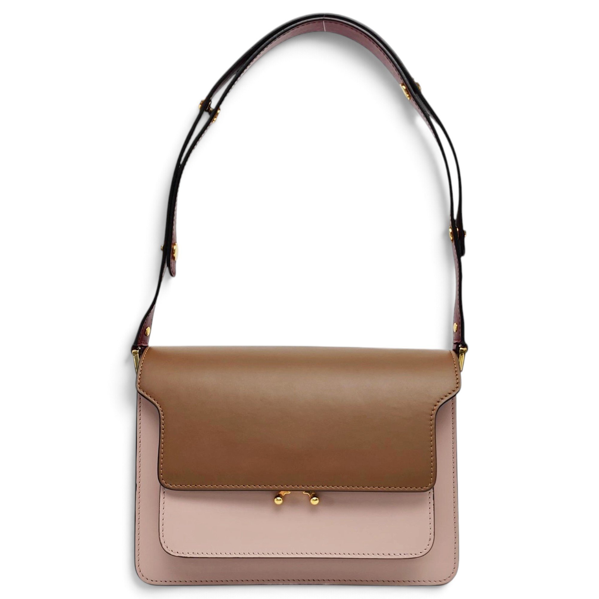 Trunk leather crossbody bag