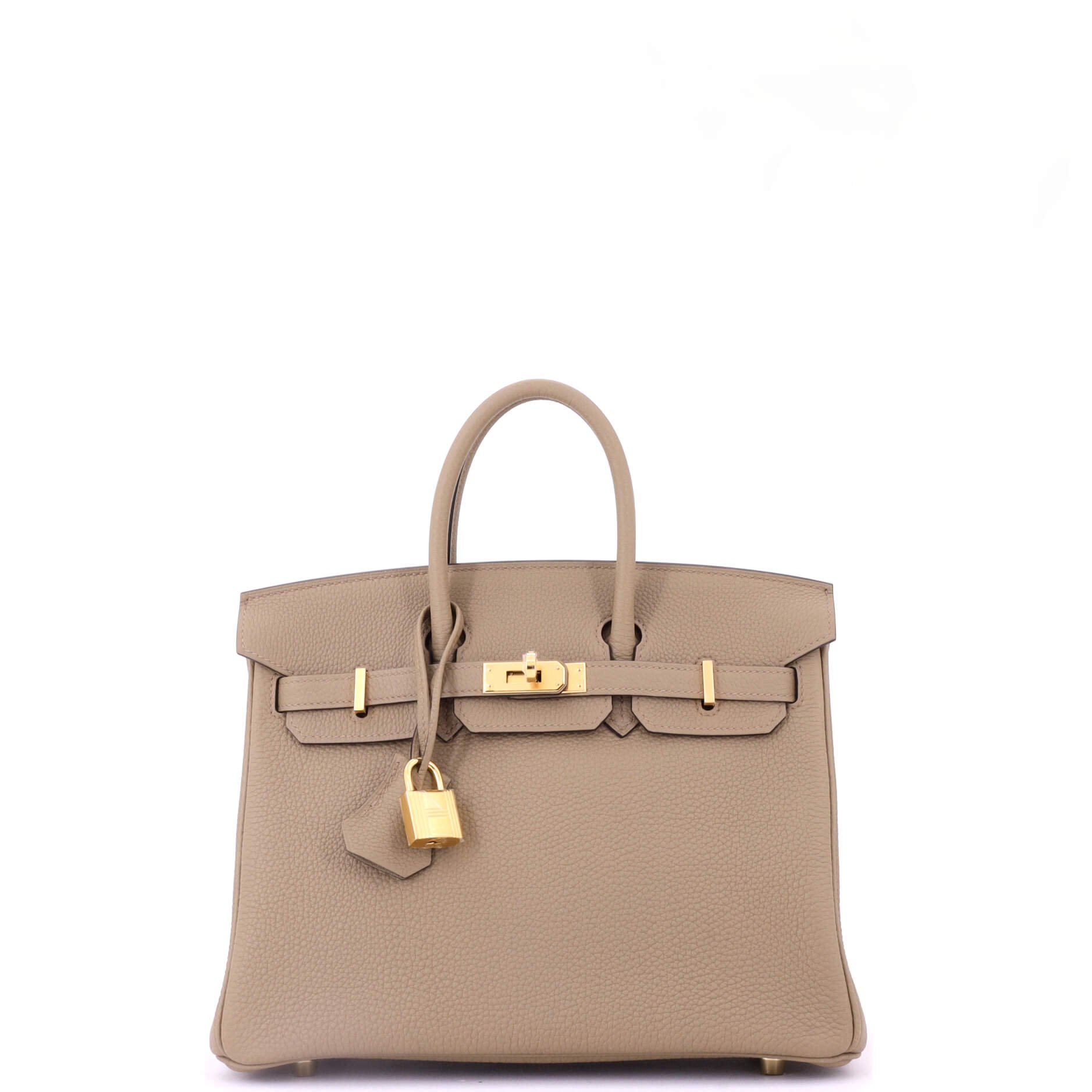 Hermes Birkin Handbag Beige Marfa Togo with Gold Hardware 25