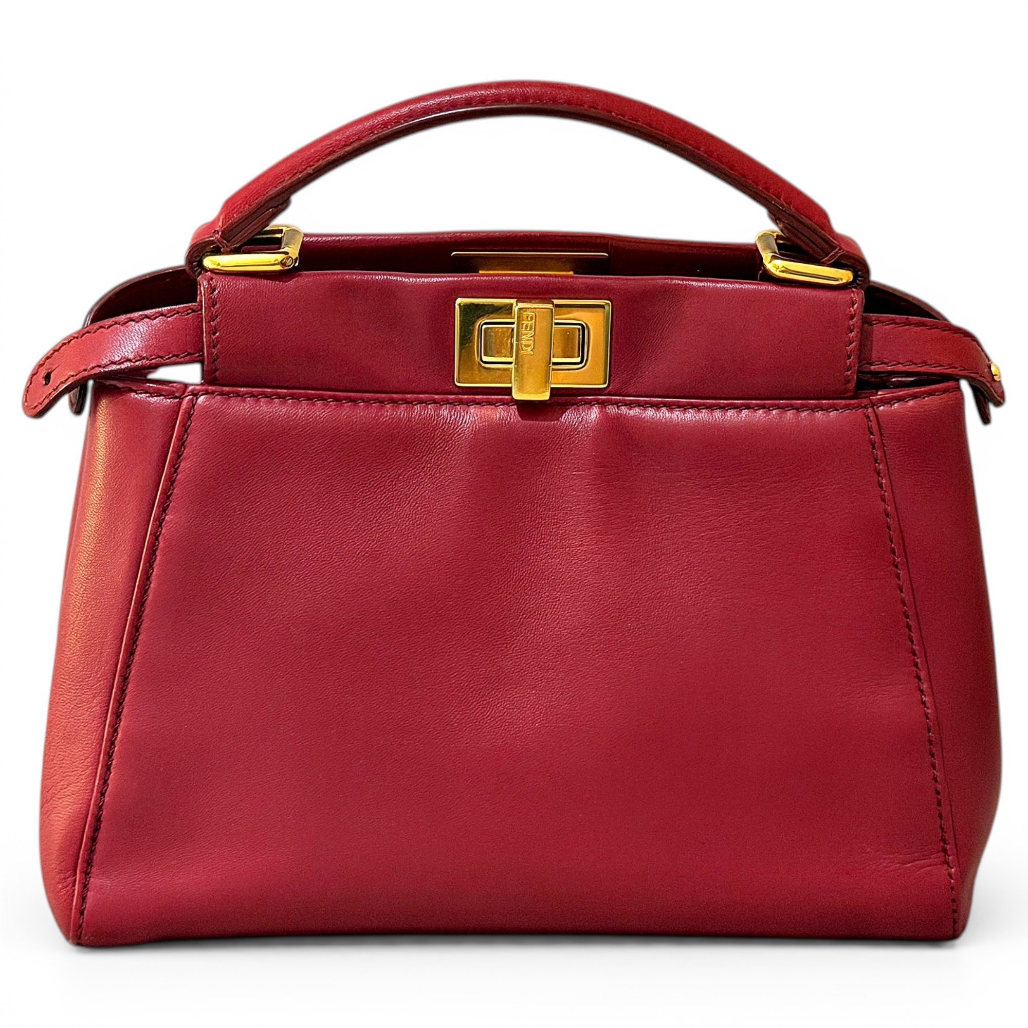 Peekaboo leather handbag
