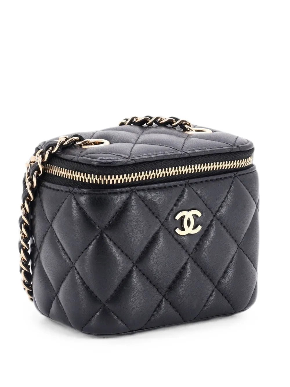 Classic Vanity Case with Chain Quilted Lambskin Mini crossbody bag