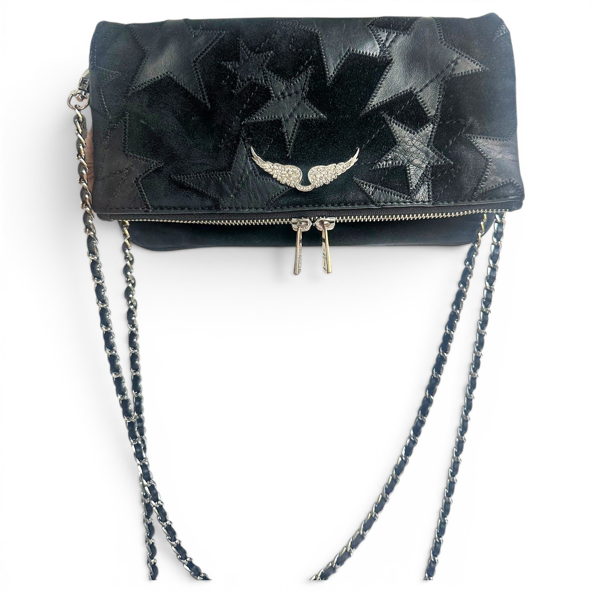 Rock leather crossbody bag