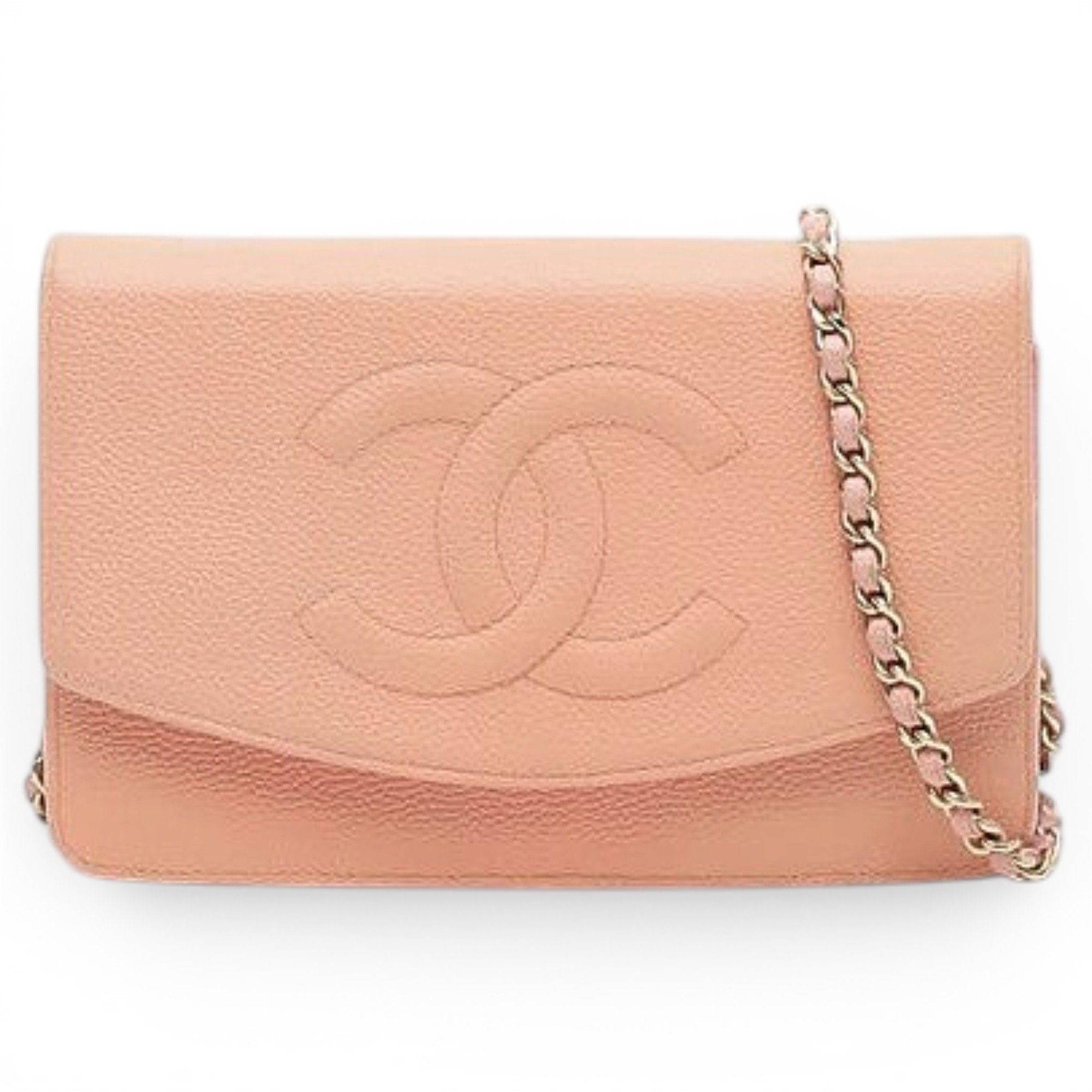Wallet On Chain leather crossbody bag