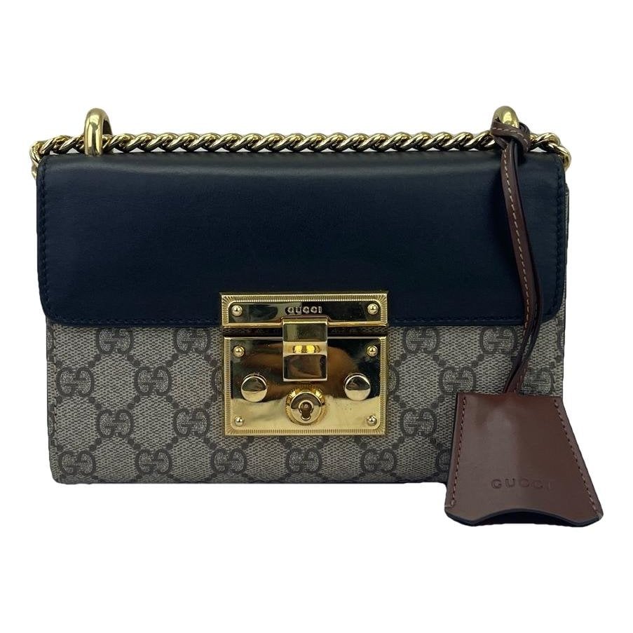 Padlock leather handbag