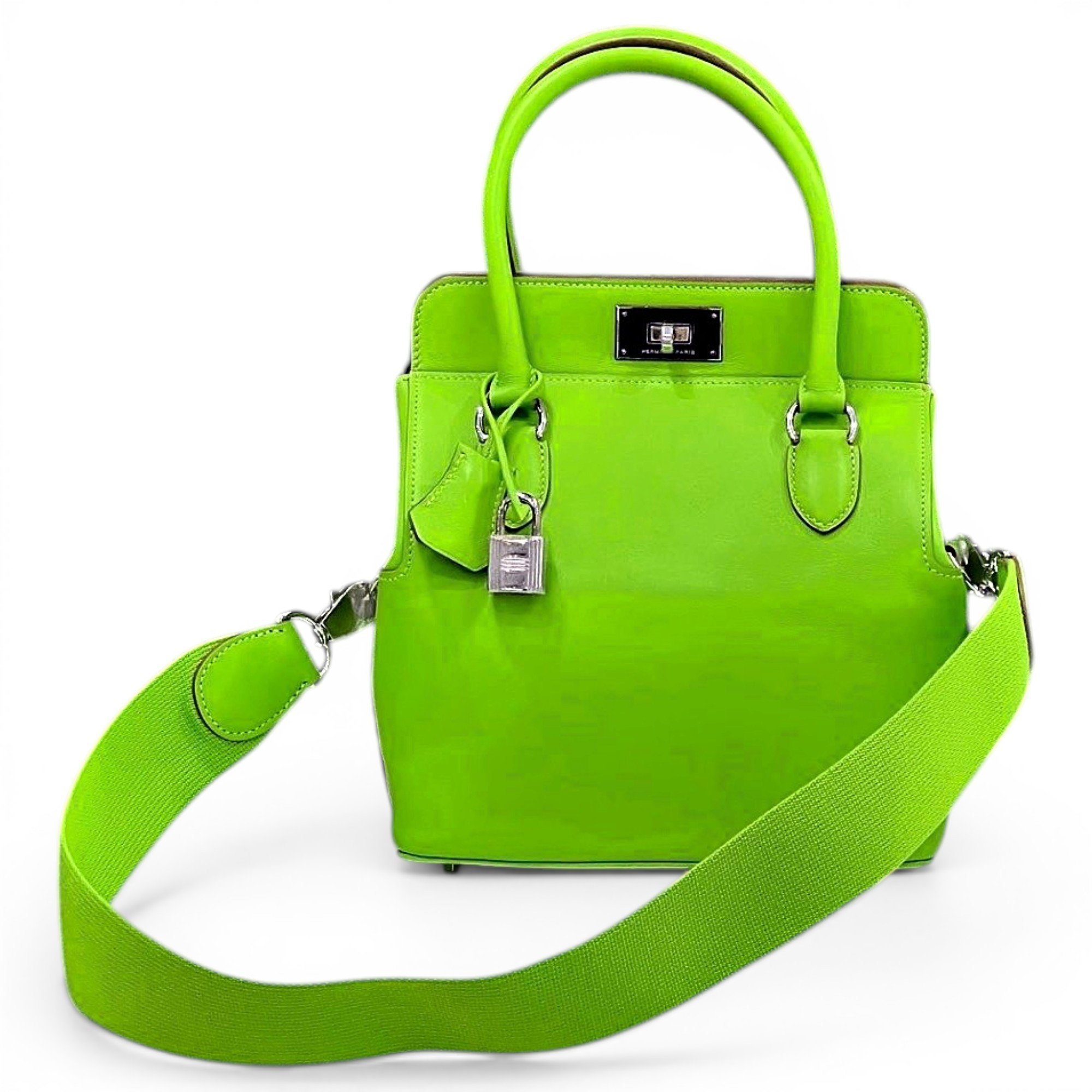 Toolbox leather handbag