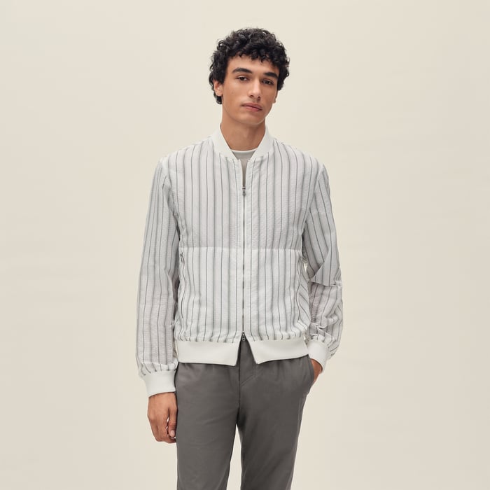 Blanc Rib-trim Jacket