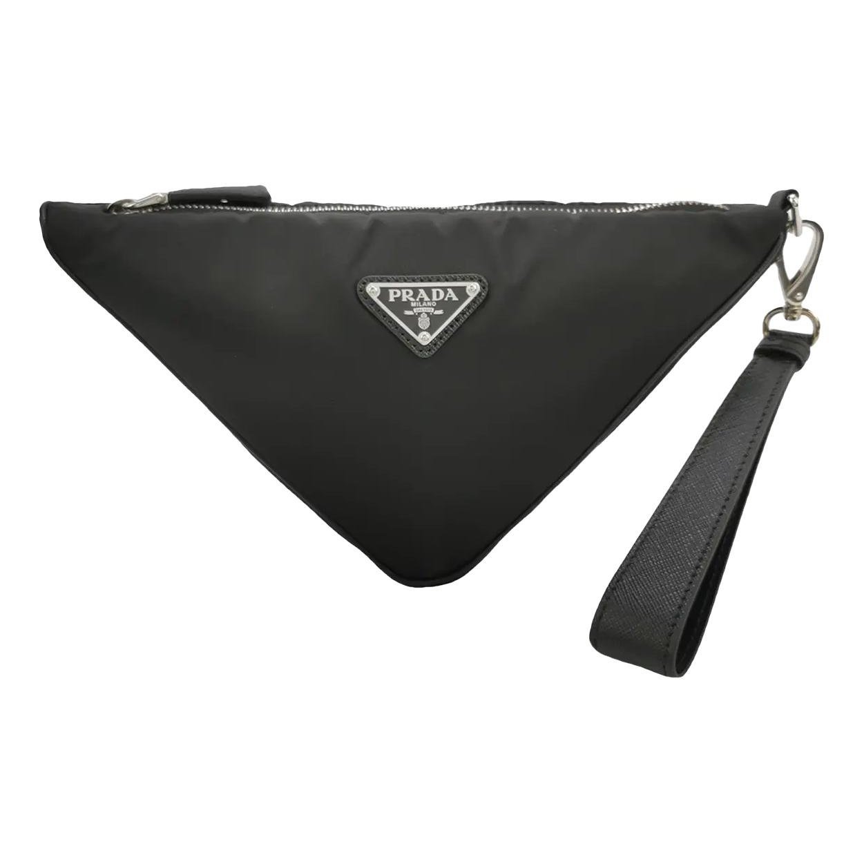 Triangle cloth clutch bag