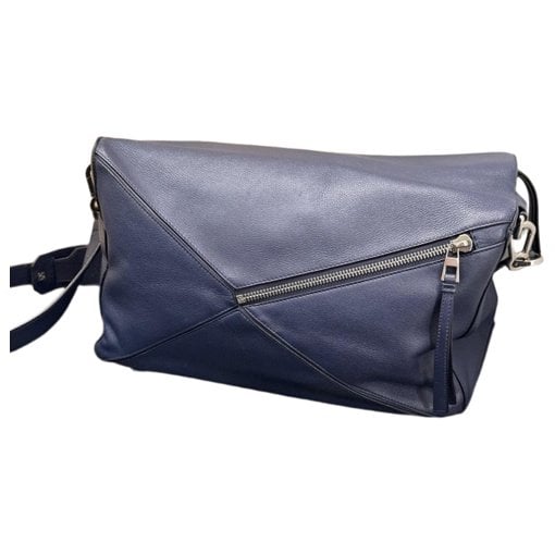 Puzzle leather handbag
