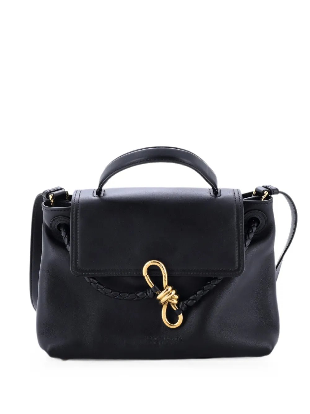 Ciao Ciao Top Handle Bag Leather with Intrecciato Detail Small satchel