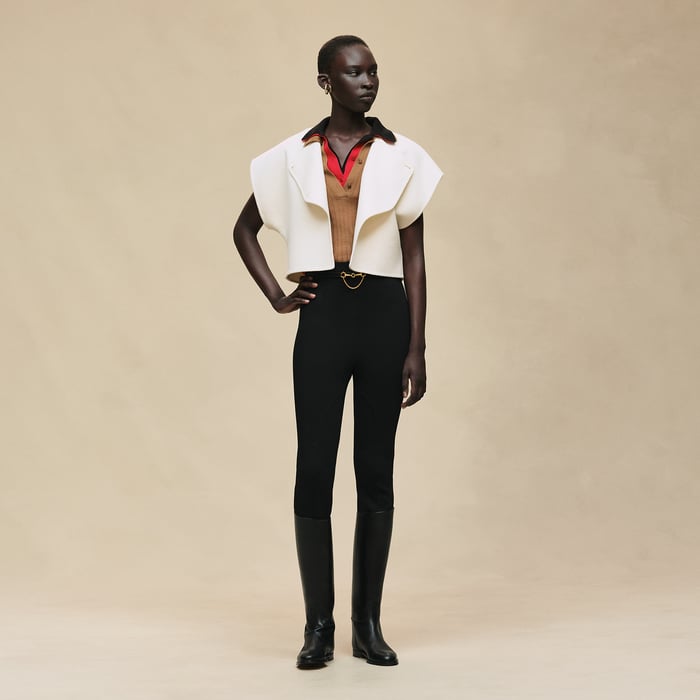 Blanc Naturel Short-sleeve Bolero Jacket