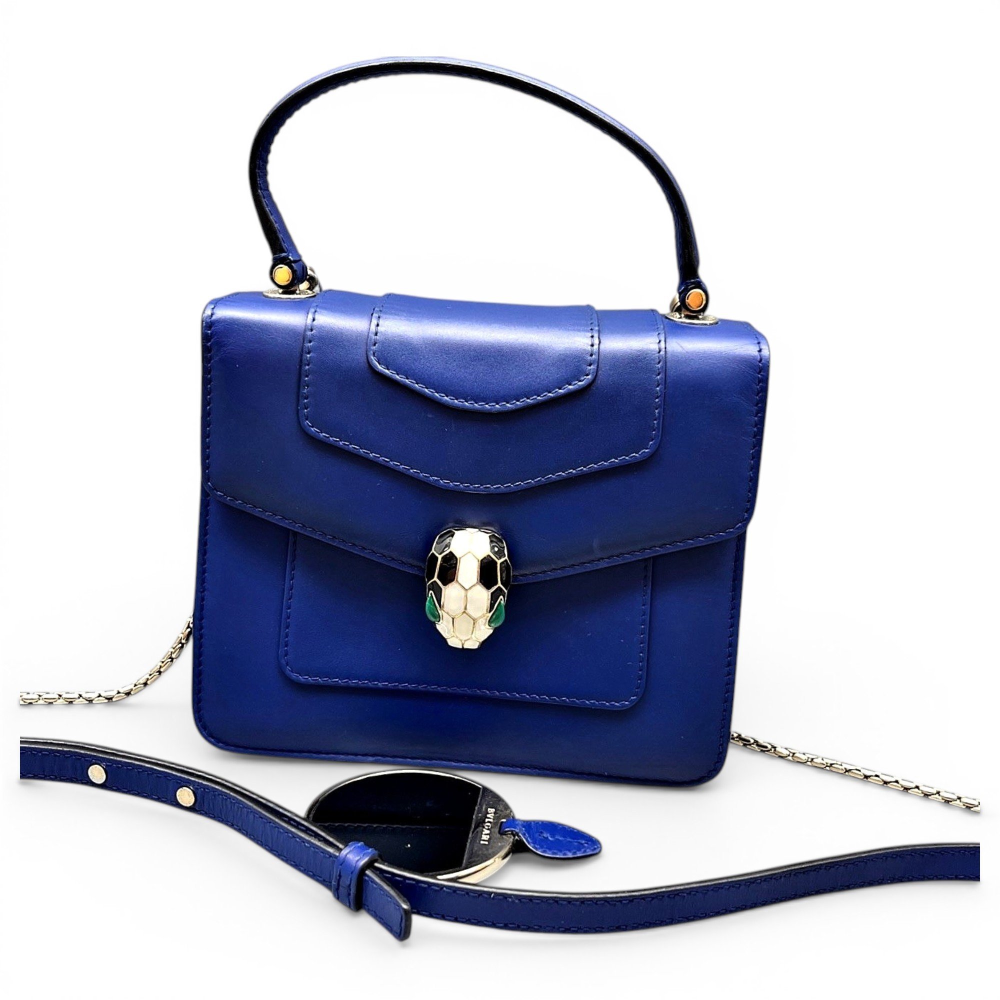 Serpenti leather handbag