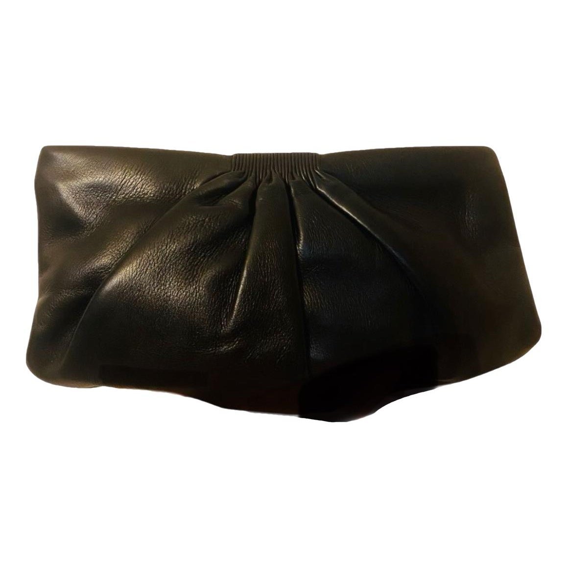 Leather clutch bag