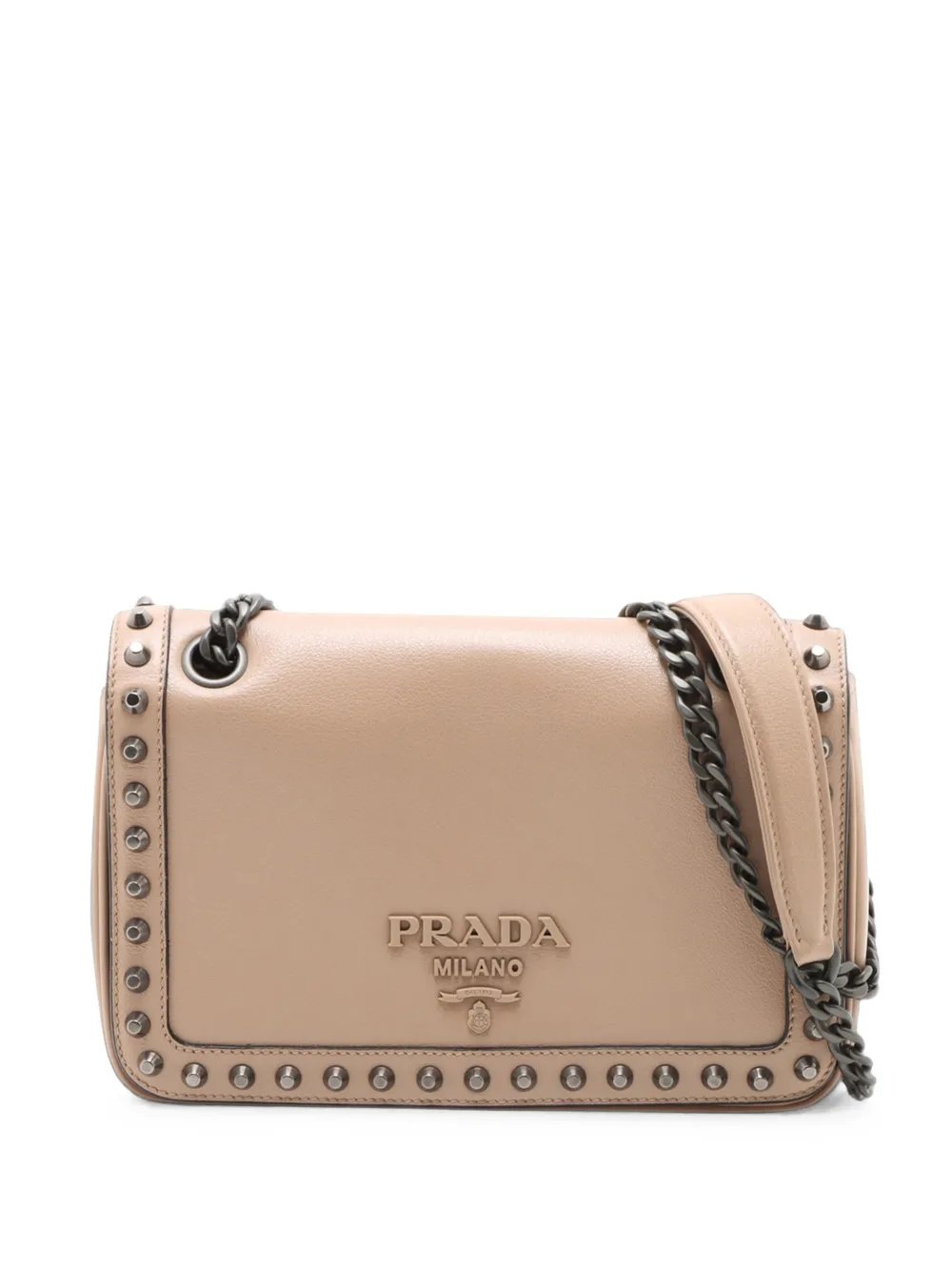 2010-2026 Glace Calfskin Studded crossbody bag