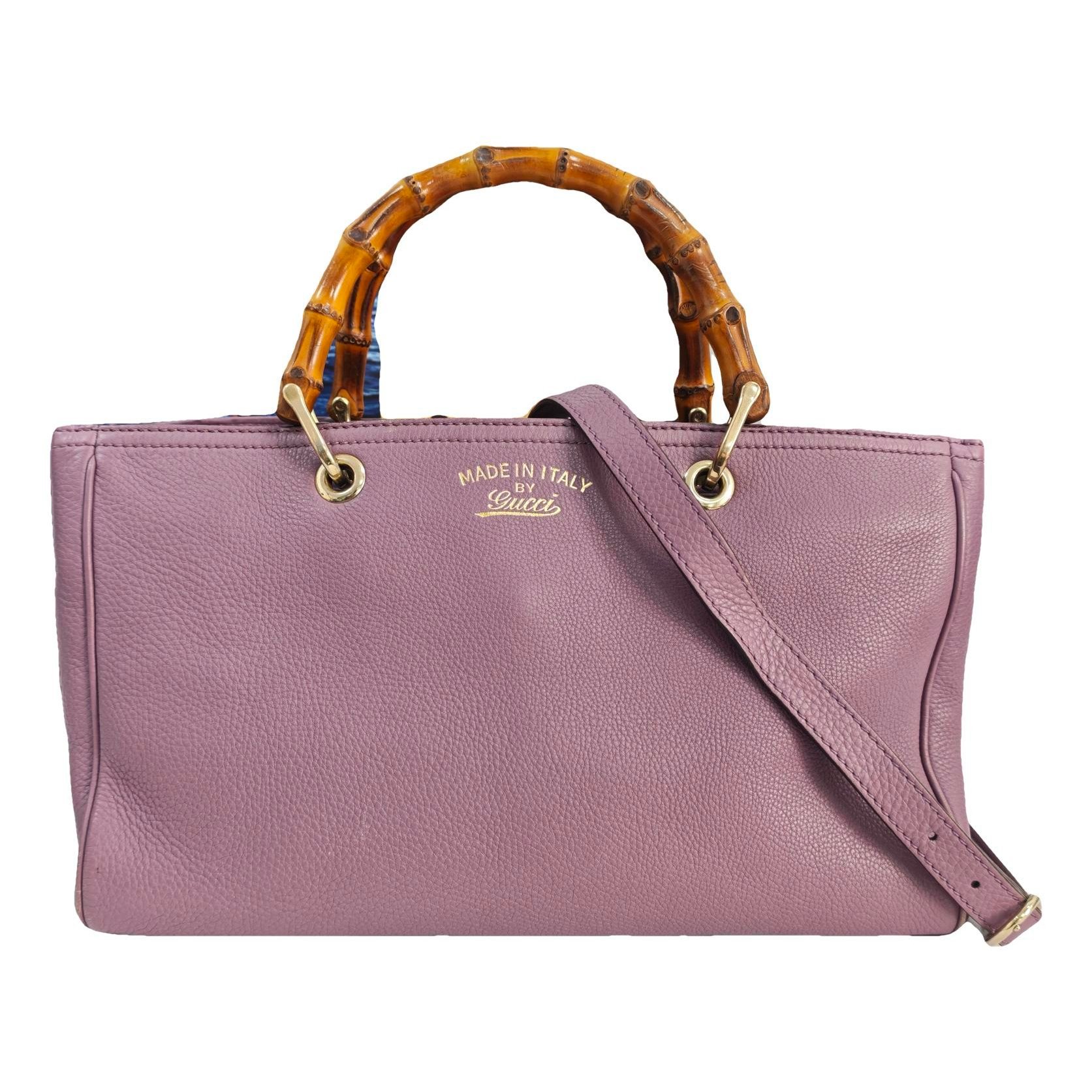 Bamboo Shopper leather handbag