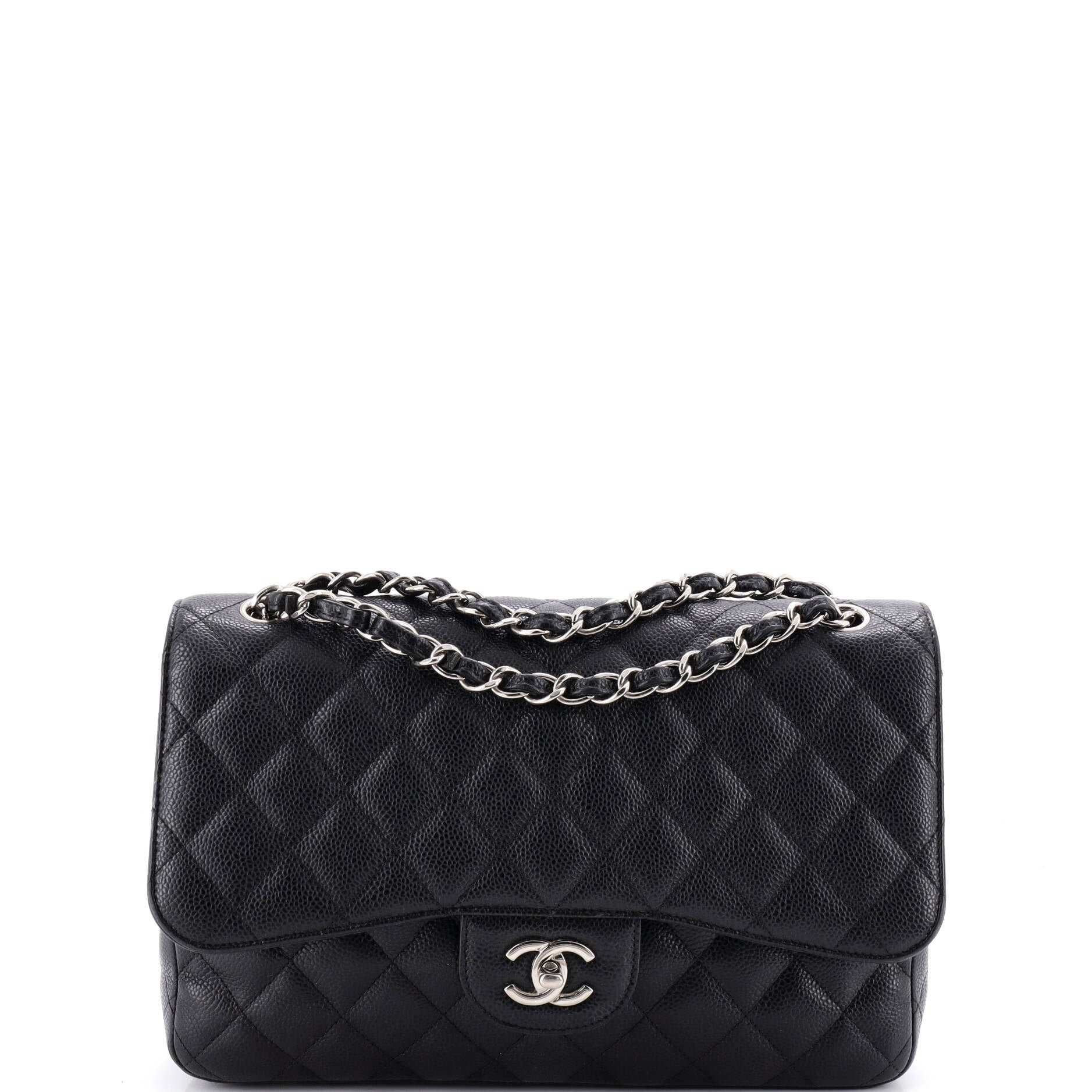 Classic Double Flap Bag Quilted Caviar Jumbo