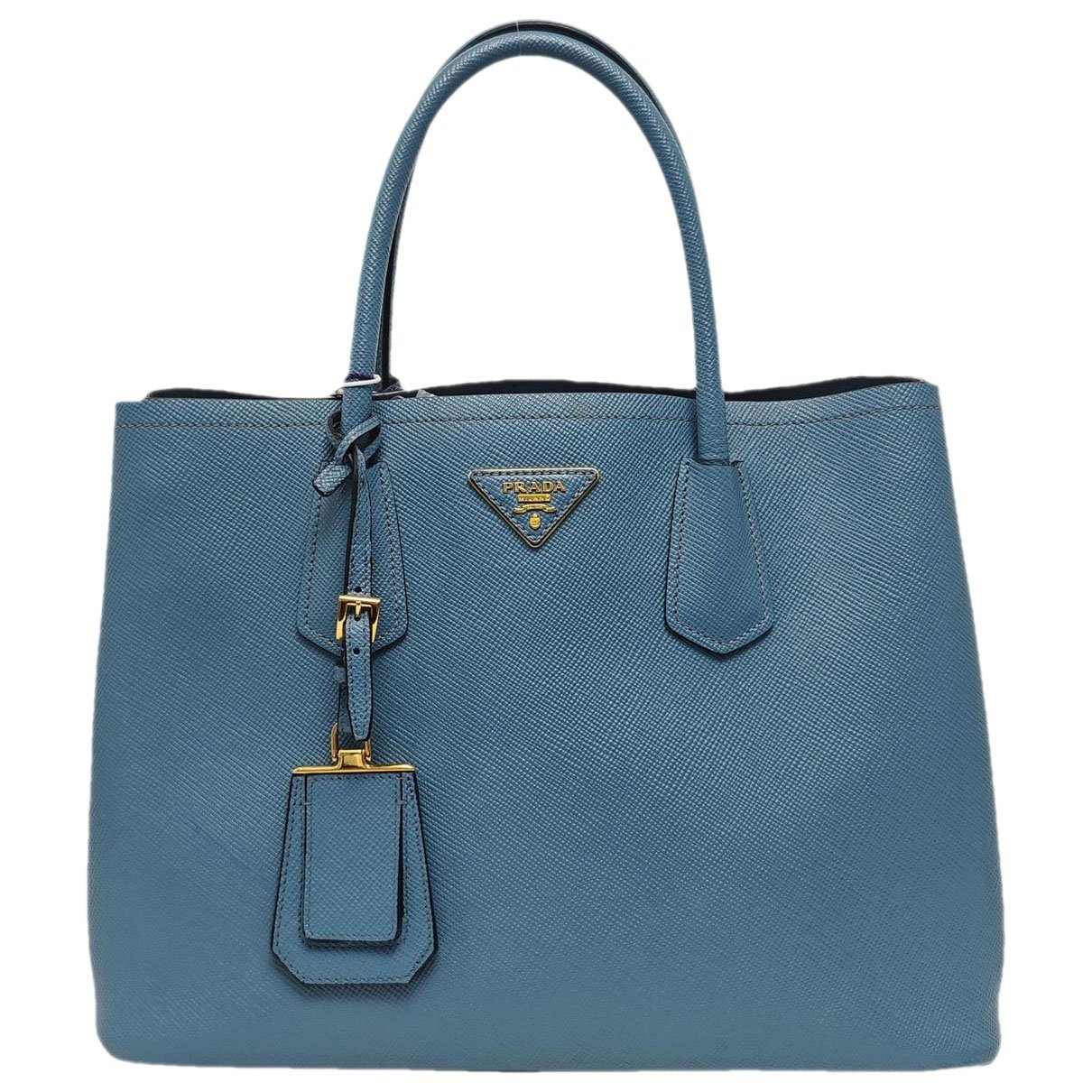 Double leather handbag