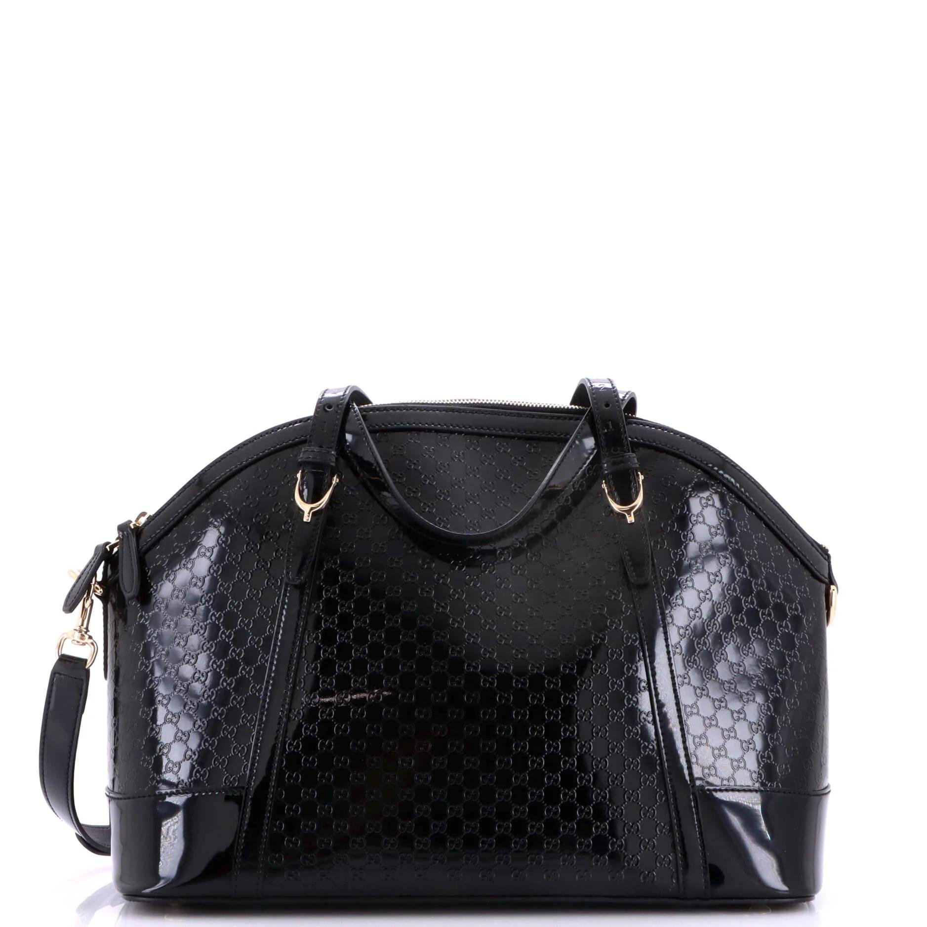 Patent leather handbag