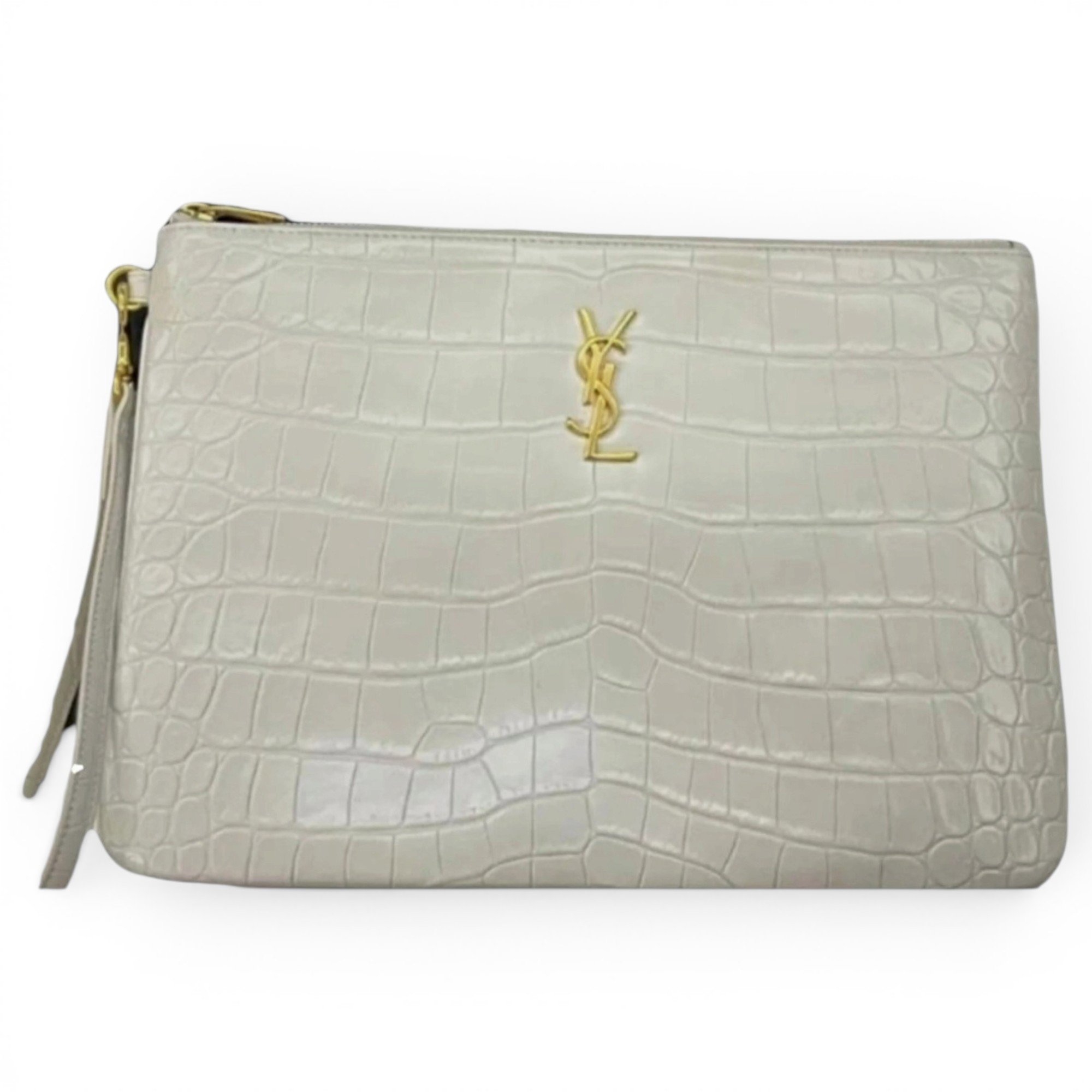 Leather clutch bag