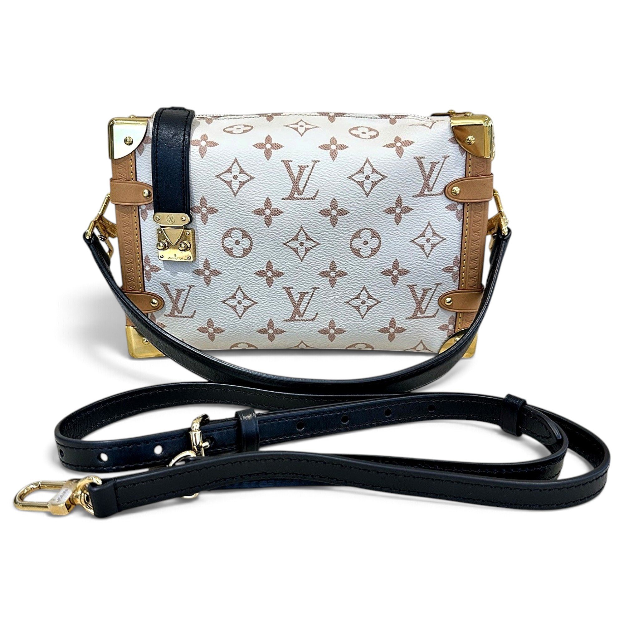 Side Trunk leather handbag