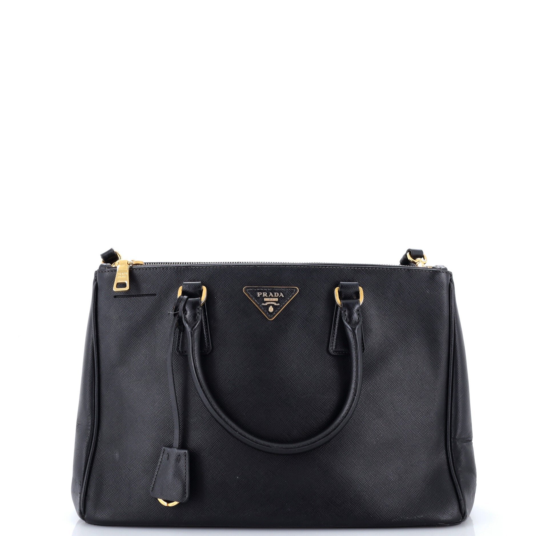 Double Zip Lux Tote Saffiano Leather Medium