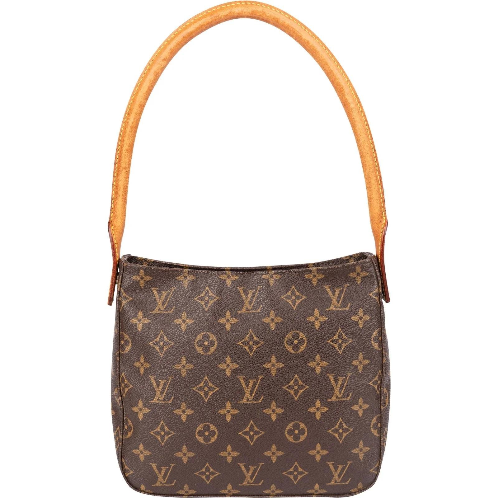 Looping leather handbag