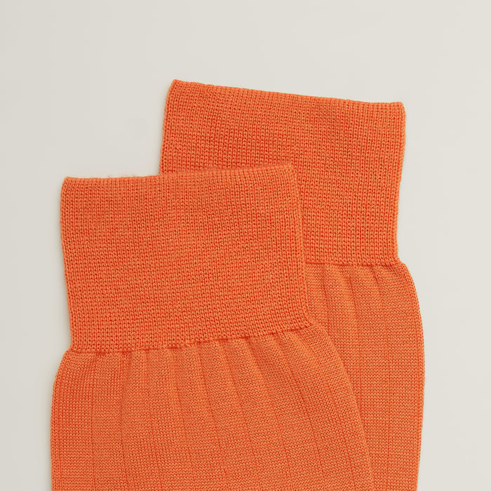 Orange Hermès "H" Embroidery Socks