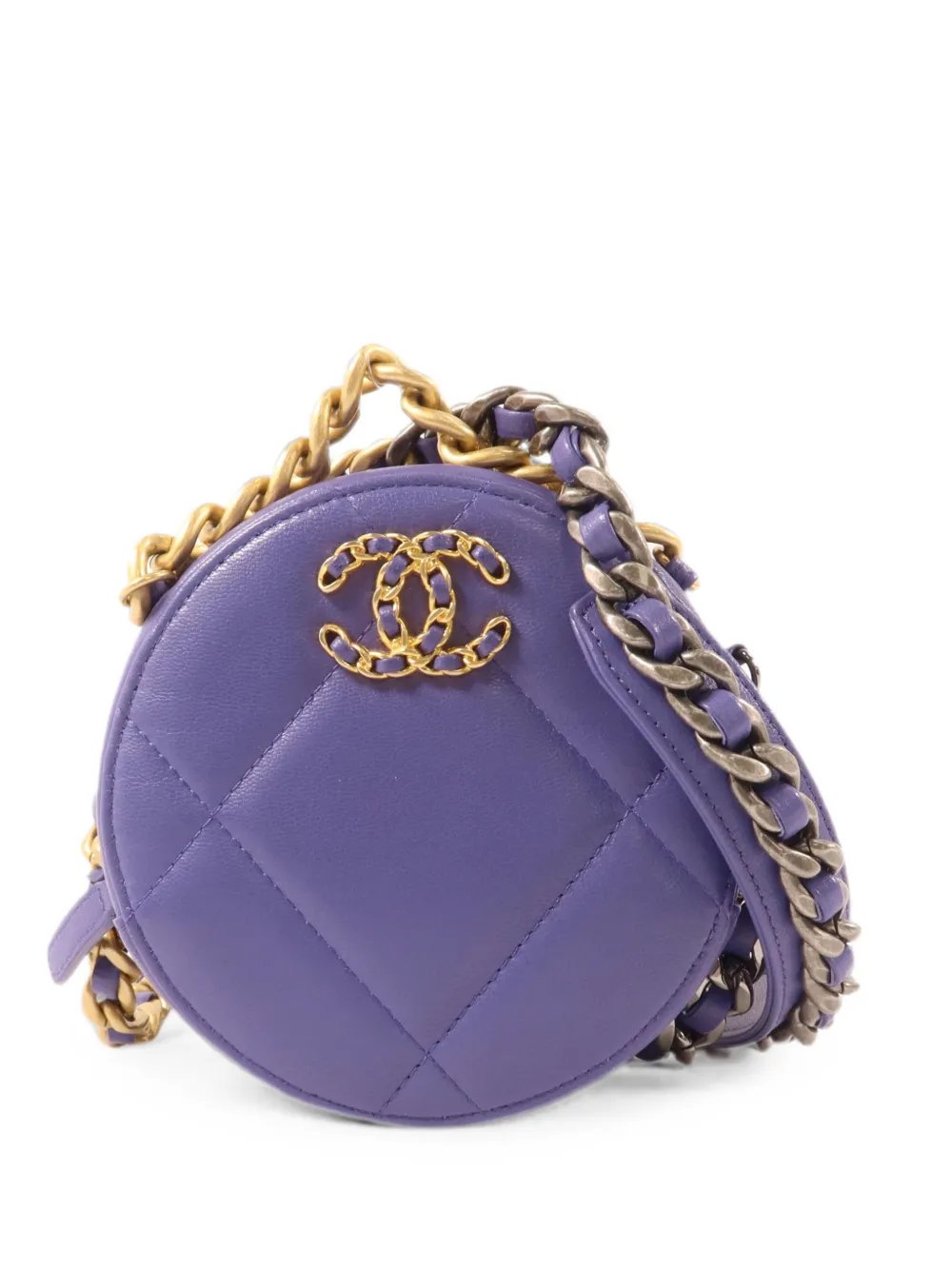 Chanel 19 round clutch bag
