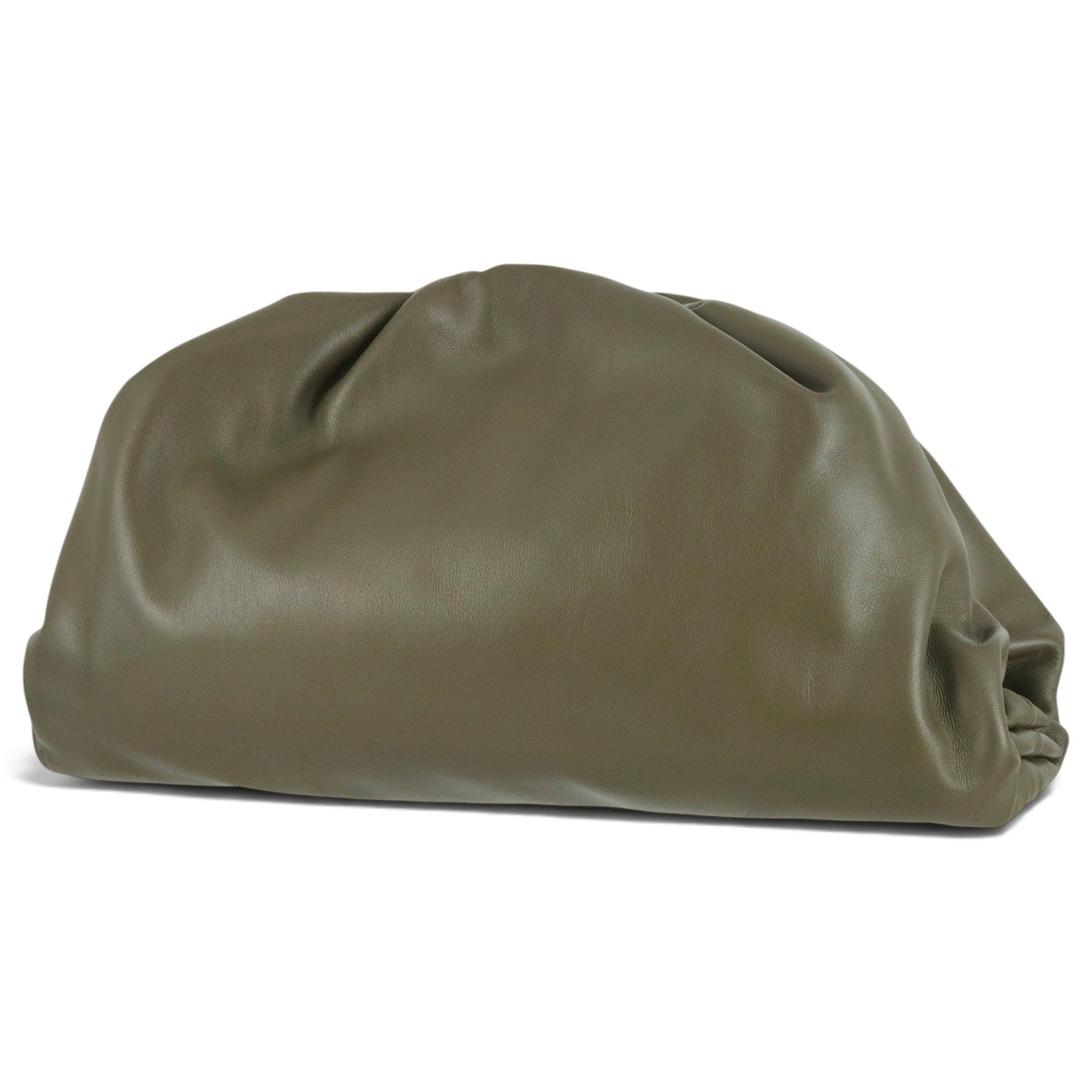 Pouch leather clutch bag