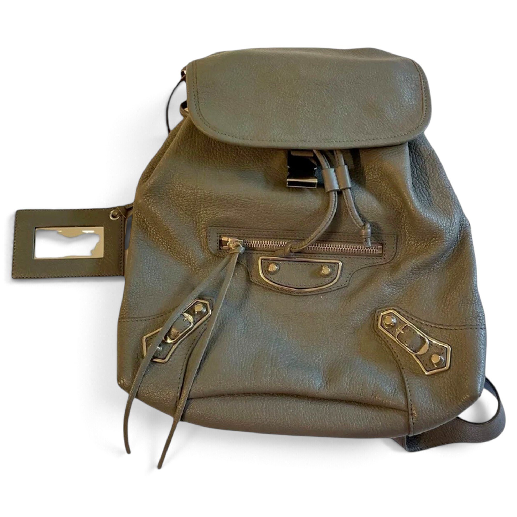 Leather backpack