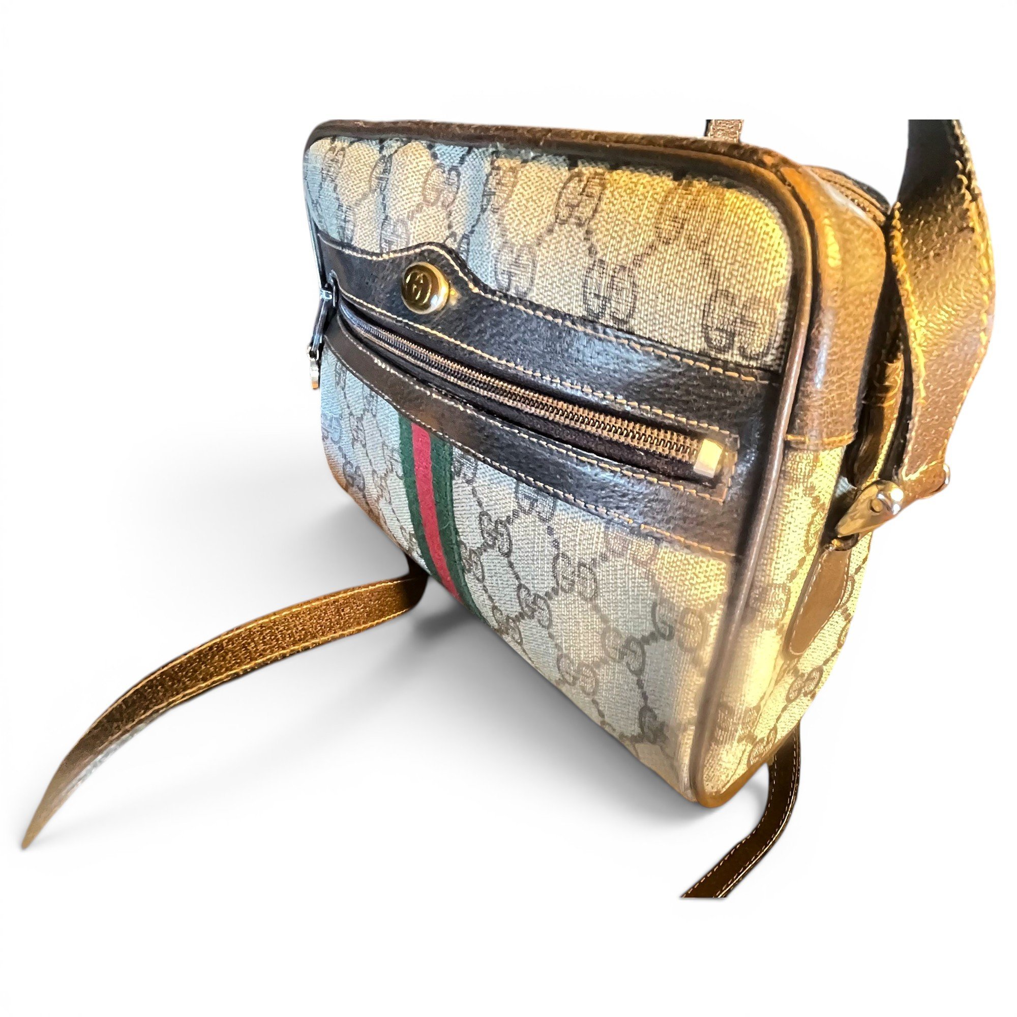 Ophidia leather crossbody bag