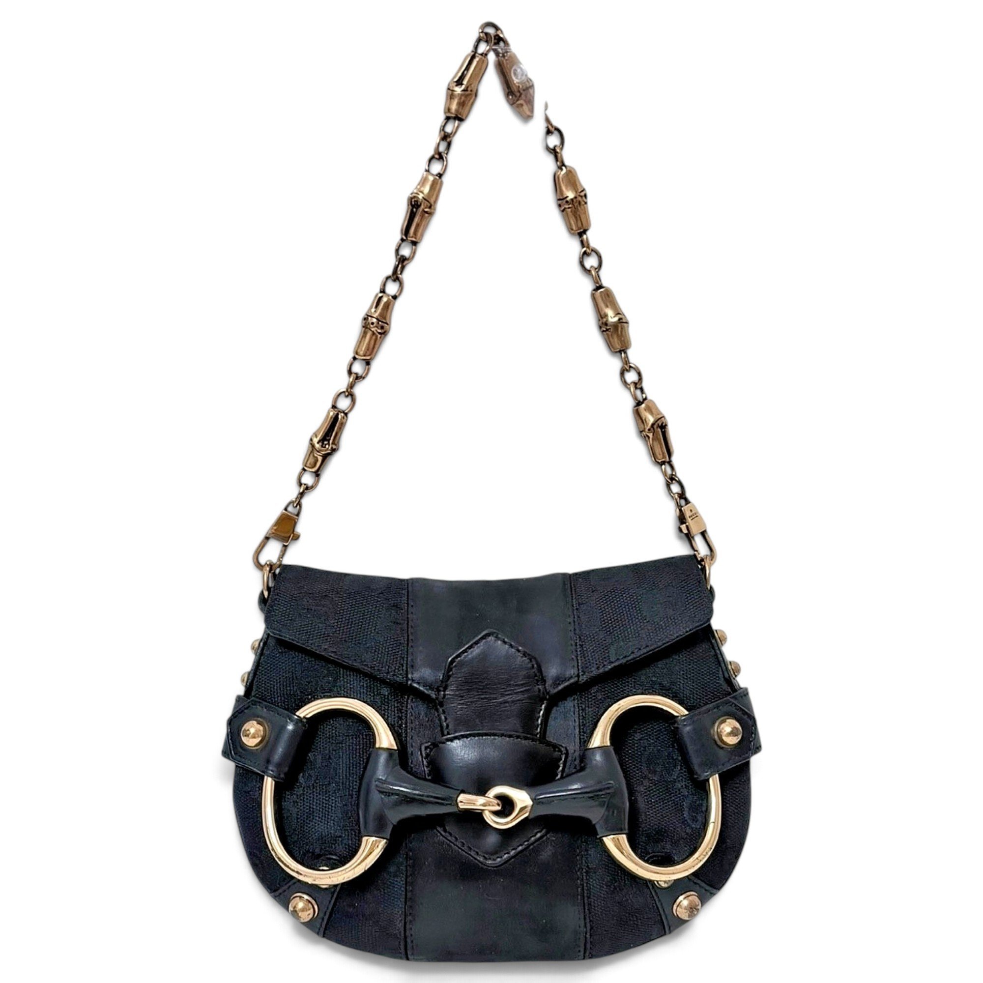Horsebit Chain cloth handbag