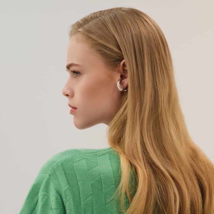 Vert Opaline "H" Short-sleeve Sweater