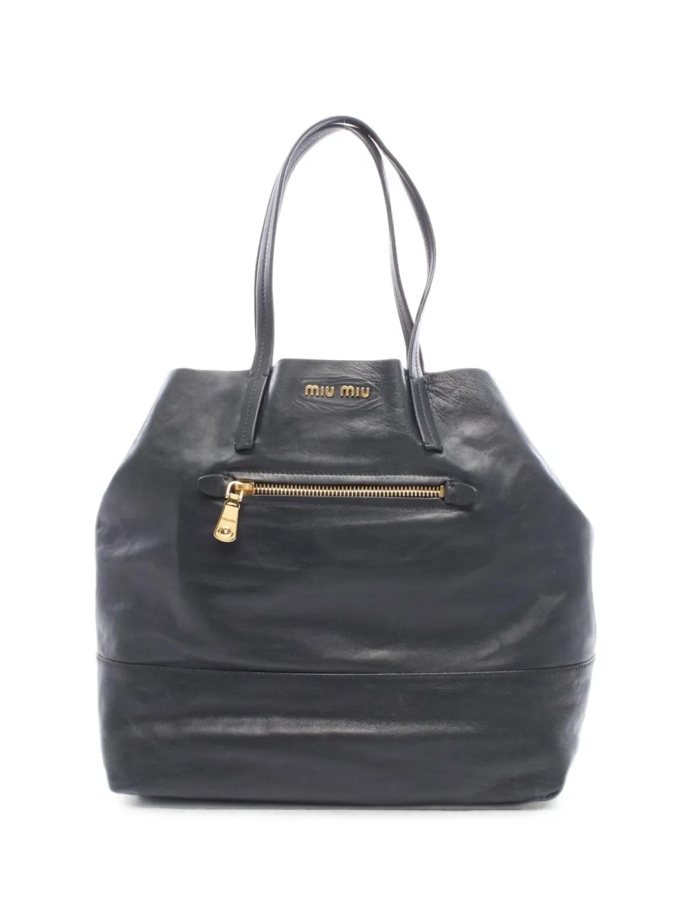2000s leather tote bag