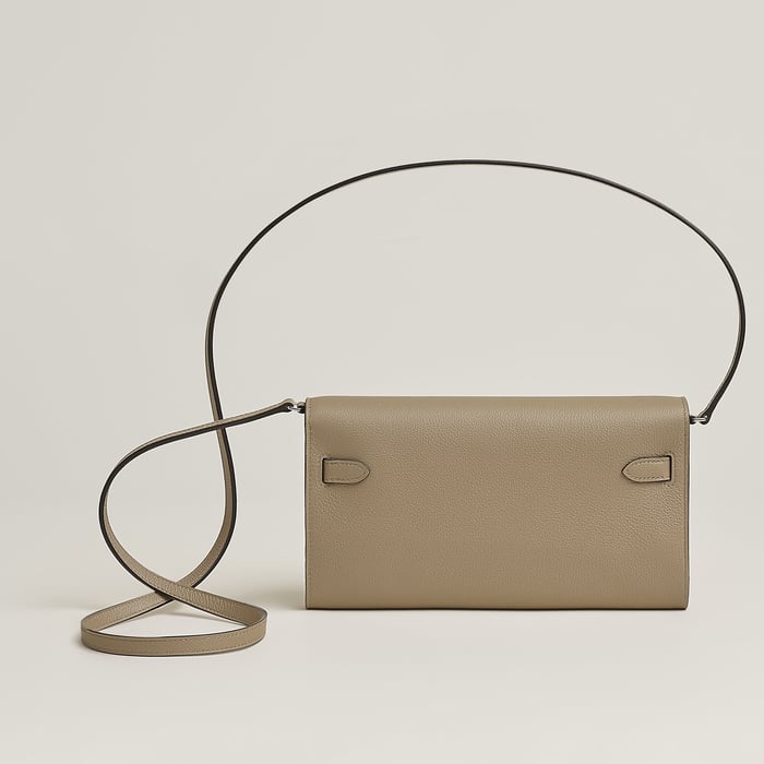 Beige Marfa Kelly Classique to Go Wallet