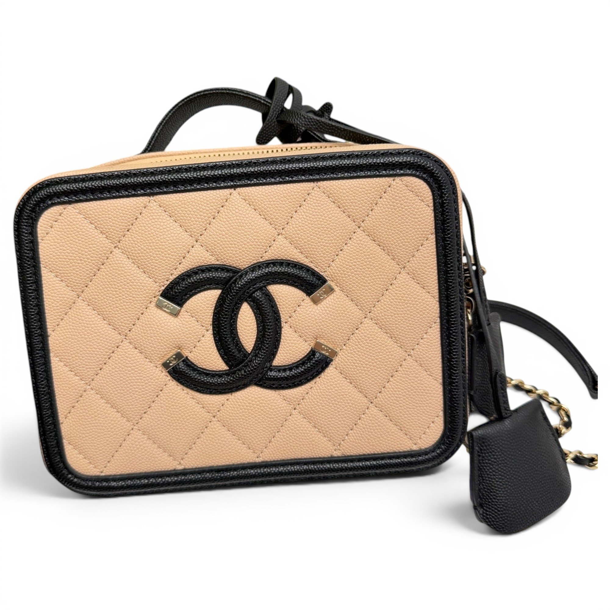Vanity leather handbag