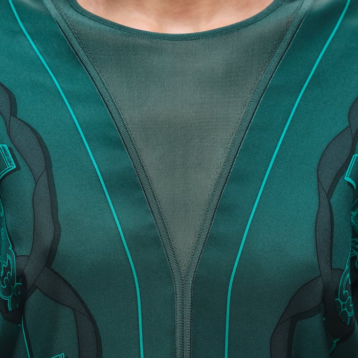 Vert Pin "Ferronnerie Remix" Long-sleeve Twillaine Sweater
