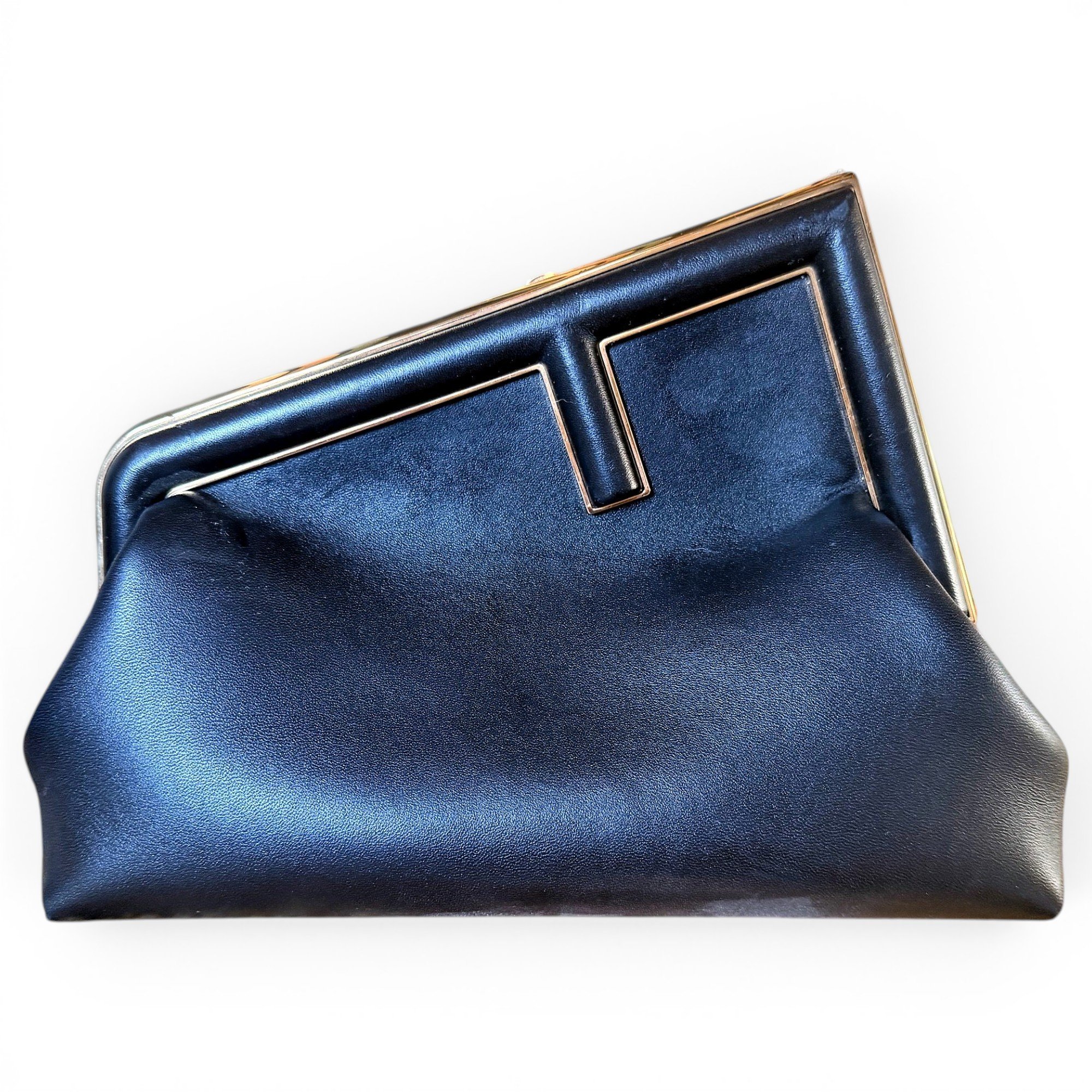 FF leather clutch bag