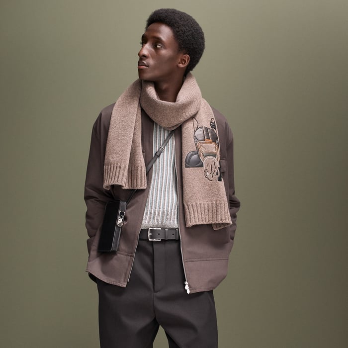 Étoupe Patch Cuir Quarterb'H Muffler