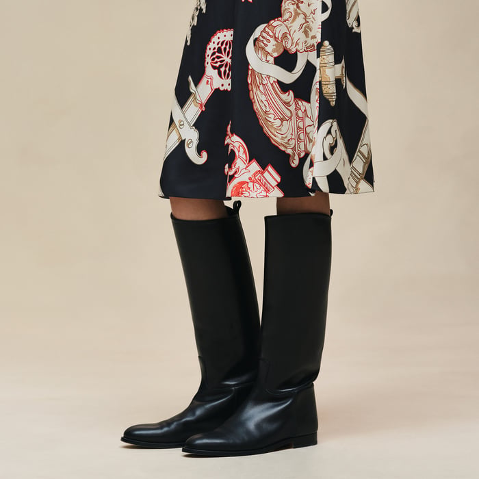 Noir "Ferronnerie Remix" Slanted Skirt