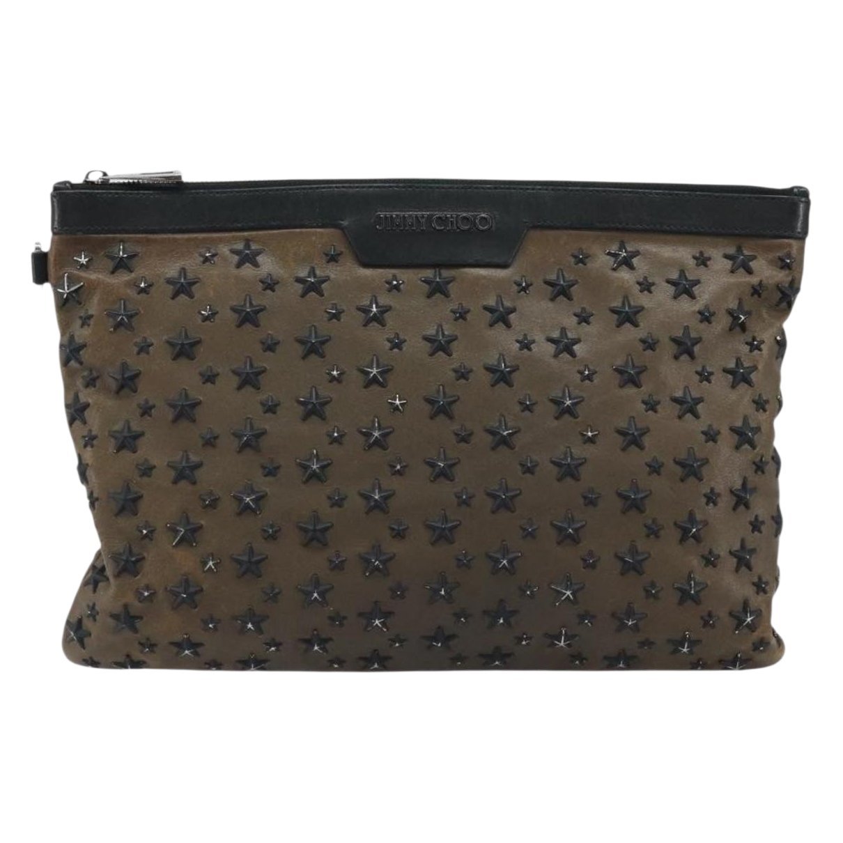 Leather clutch bag