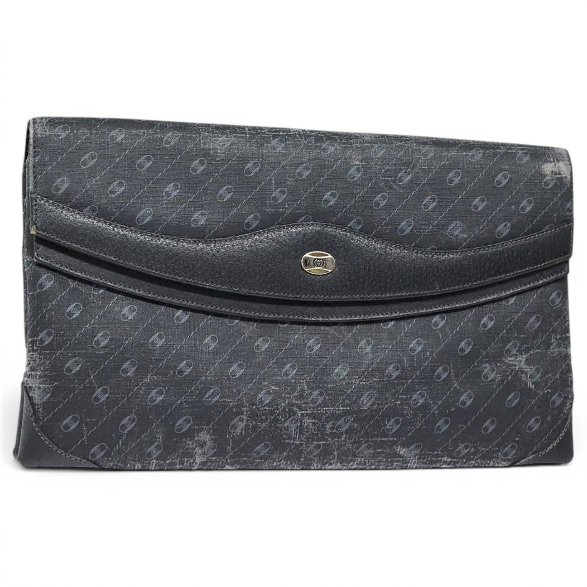 Leather clutch bag