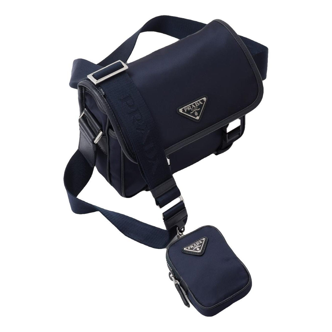Re-Nylon cloth crossbody bag