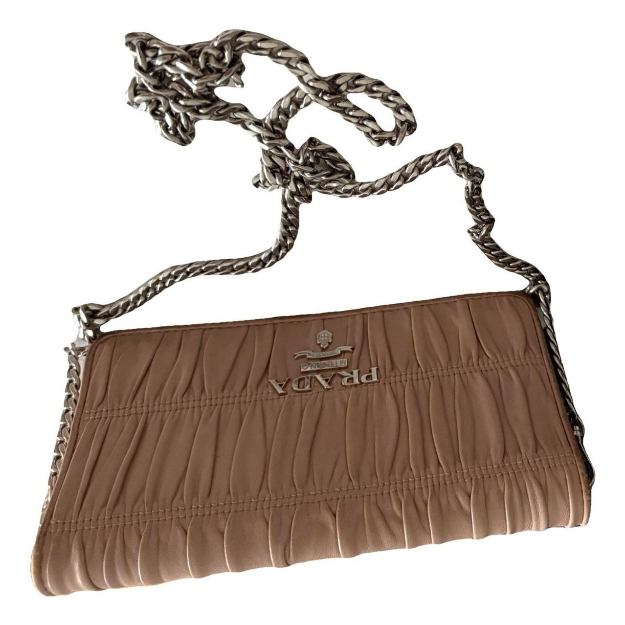 Leather clutch bag