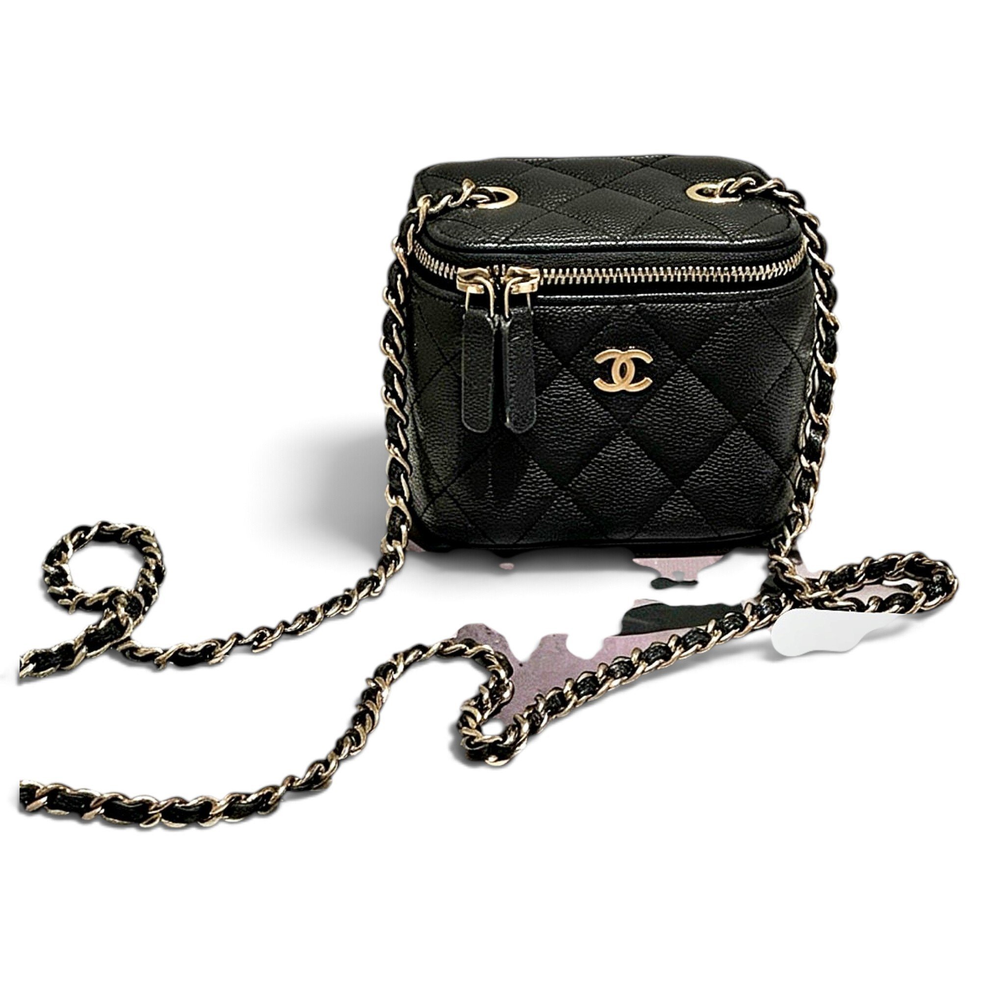 Trendy CC Vanity leather handbag