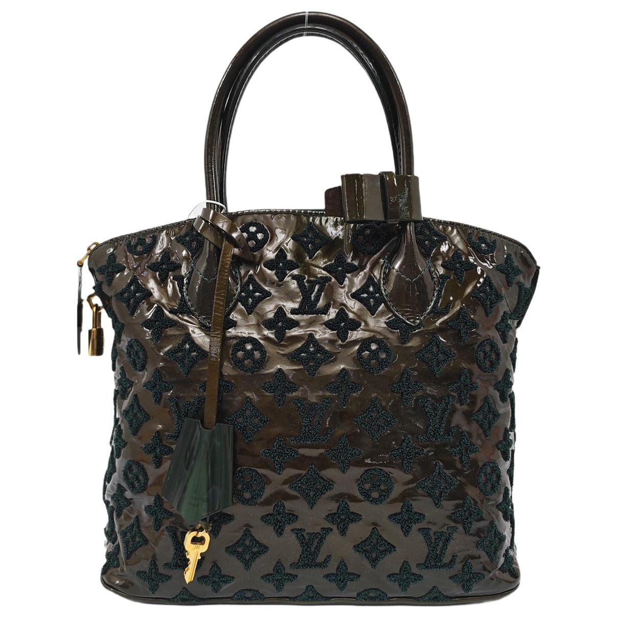 Lockit patent leather handbag